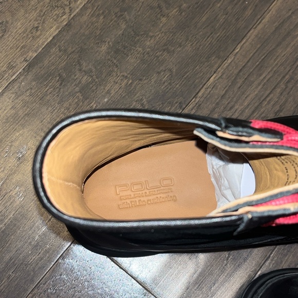 Polo Ralph Lauren Declan Winter Rain Duck Boots black leather Mens Size 8